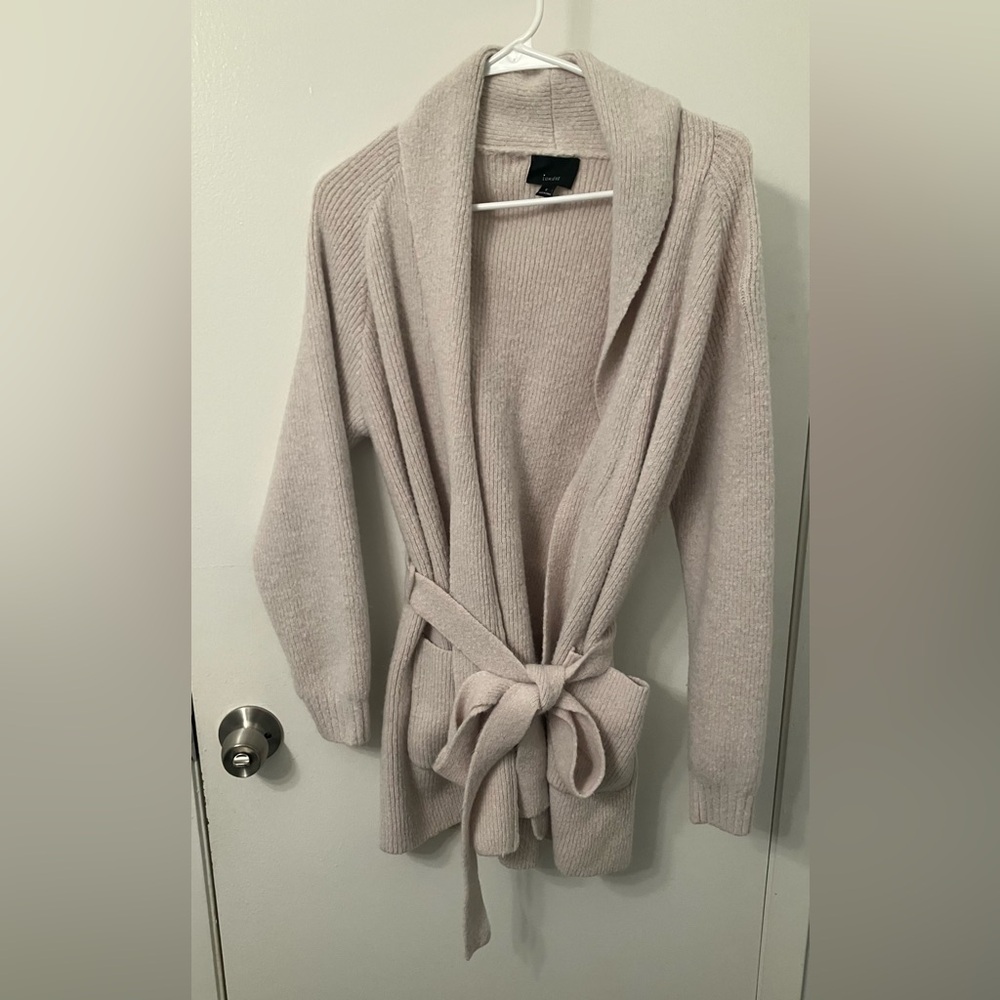 Lumiere Light Pink Belted Cardigan